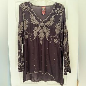 Johnny Was Size Small Embroidered Top